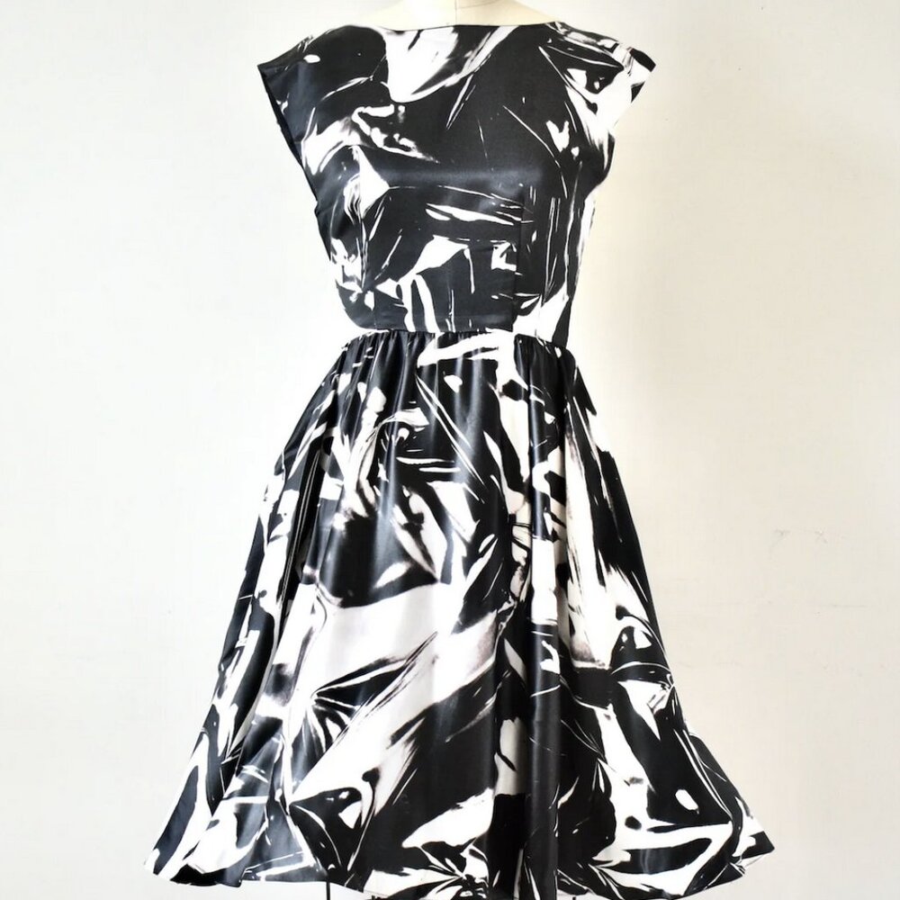 Alice & Olivia Black and White Dress